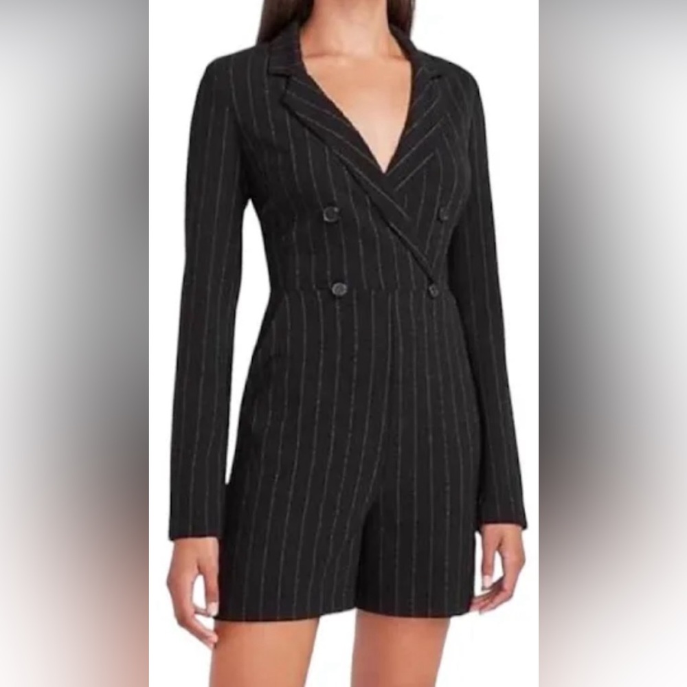 Express pinstriped  blazer romper